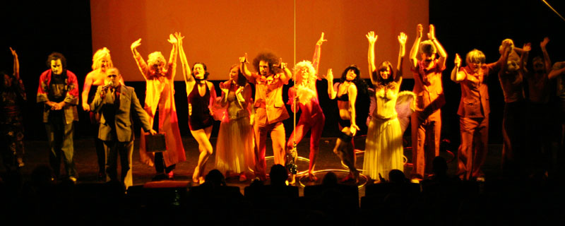 The cast of Heavenly Burlesque give their curtain call. 