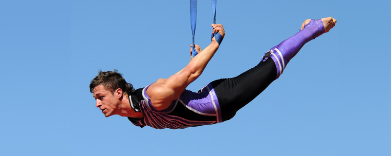 [Pascal Akermann performs straps in Gravity and Other Myths]