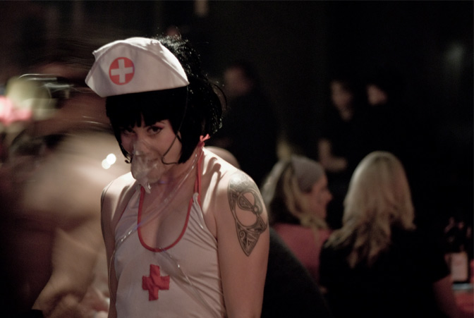 Tanya Drewery is the naughty nurse in the pre-show roving sequence of Heavenly Burlesque 2008